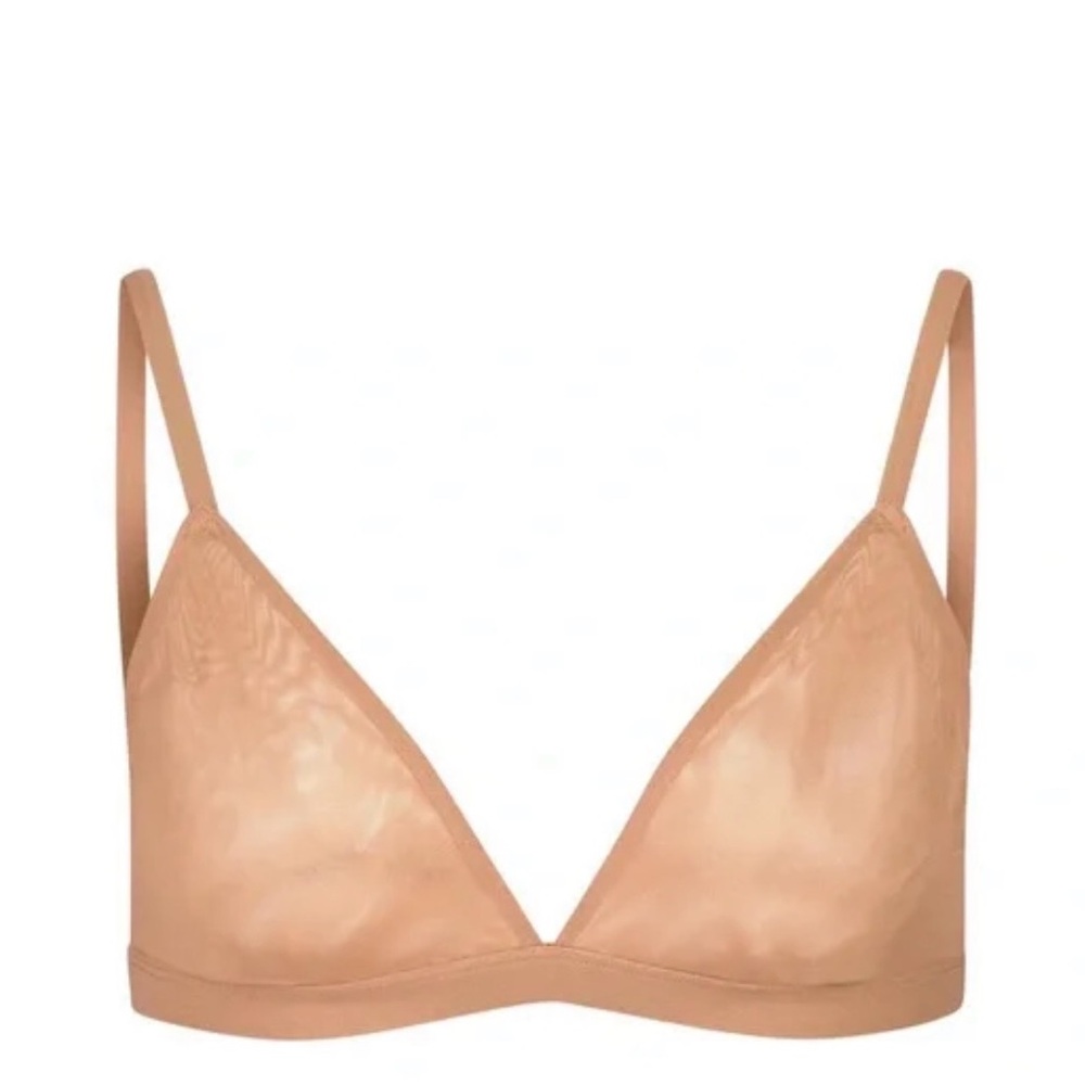 Skims Mesh Nude Triangle Bralette